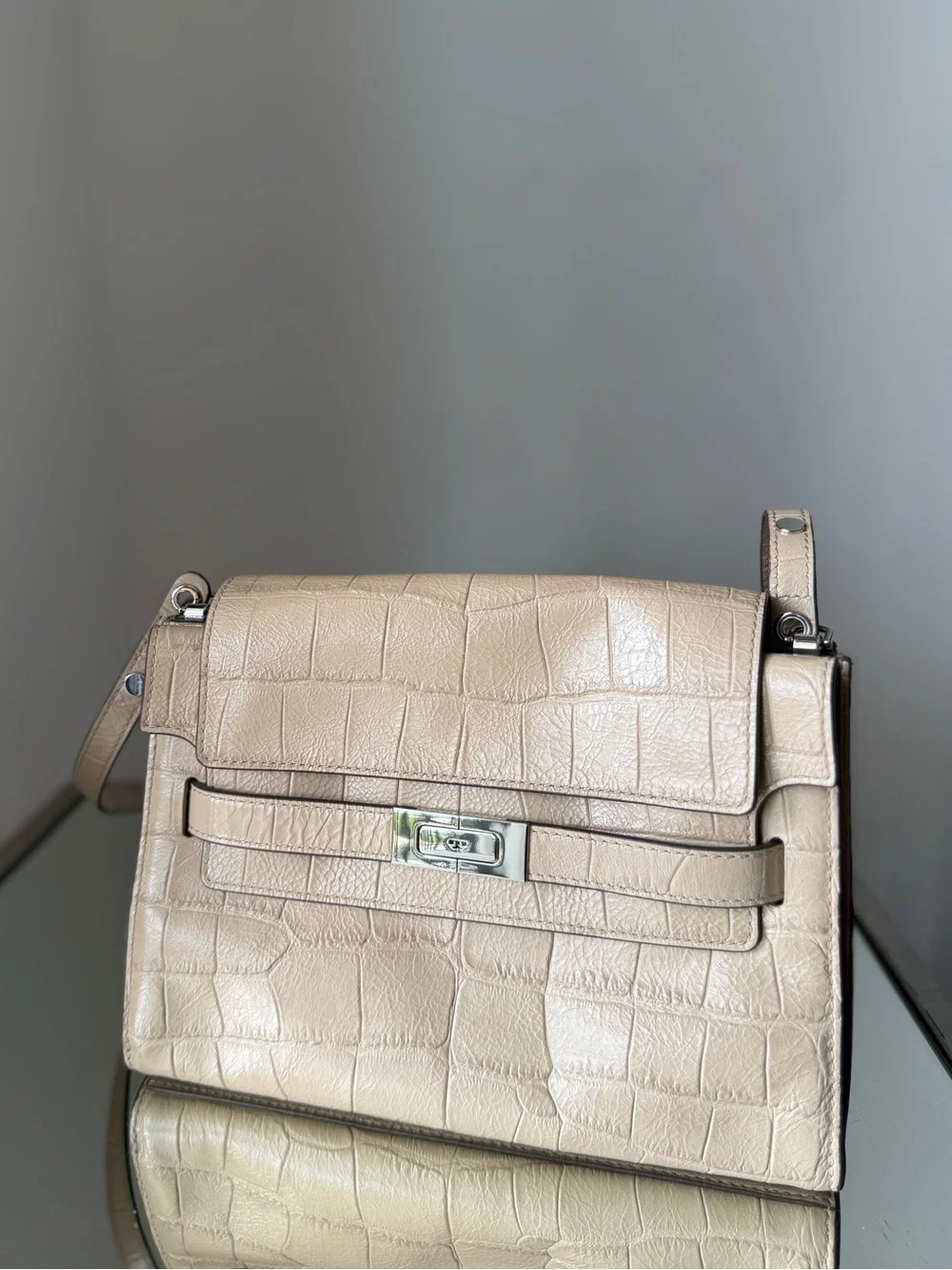 Tory Burch Lee Radziwill embossed shoulder bag $1,295